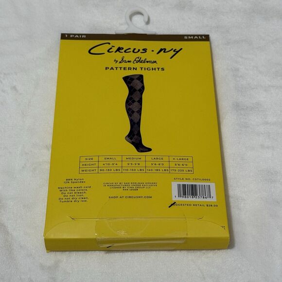 Sam Edelman Circus New York tights argyle print size Small - Picture 5 of 10
